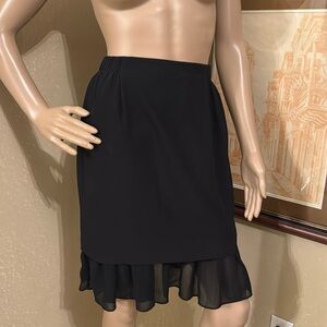 Cache Womens Vintage Black Crepe Skirt sz XS
